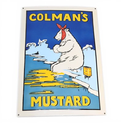 Lot 459 - A modern painted metal Colmans Mustard...