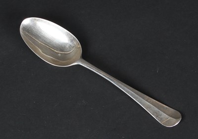 Lot 107 - A silver Hanoverian pattern spoon, Richard...