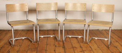 Lot 275 - A set of four modern metal and bentwood...