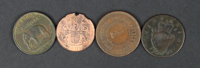 Lot 129 - Four coins; an 1808 East India company x cash...