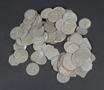 Lot 132 - A collection of various antique shopping tokens