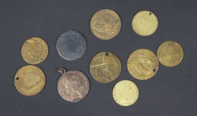 Lot 135 - A collection of George III gaming tokens