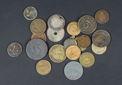 Lot 136 - A collection of various antique tokens