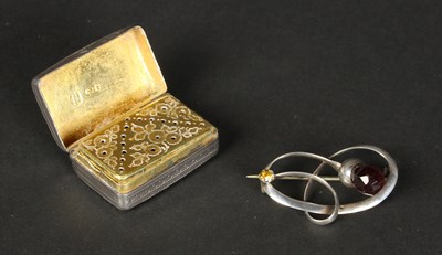 Lot 67 - A silver pocket vinaigrette, maker probably...