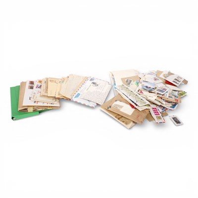 Lot 123 - Three boxes of loose stamps, mostly on paper,...