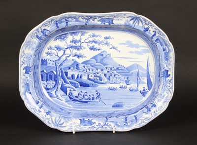 Lot 9 - A Spode Caramanian series blue and white...