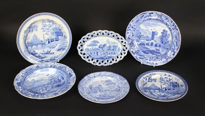Lot 17 - A collection of six Spode Caramanian series...