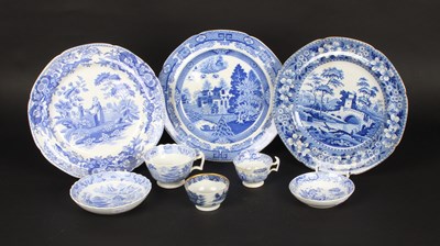 Lot 176 - A collection of early 19th century blue and...