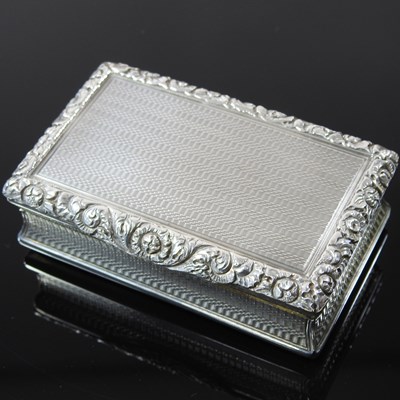 Lot 109 - A George IV silver snuff box, of rectangular...