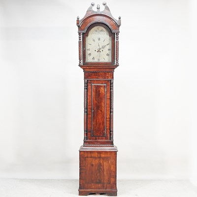 Lot 170 - A Regency mahogany cased longcase clock, the...