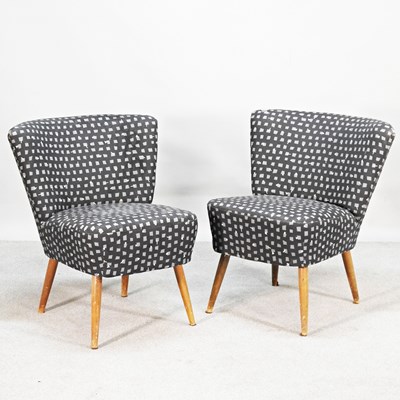 Lot 36 - A pair of 1940s upholstered cocktail chairs (2)
