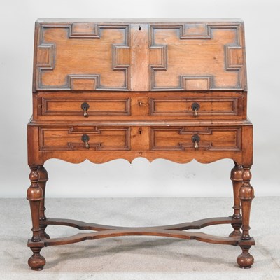 Lot 343 - An early 20th century fruitwood bureau, of...