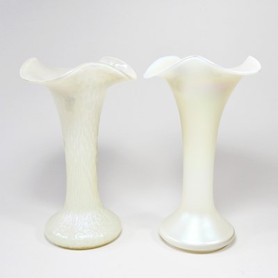 Lot 38 - A pair of opaline glass vases, each 24cm high (2)