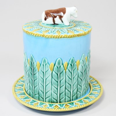 Lot 56 - A modern George Jones style majolica cheese...