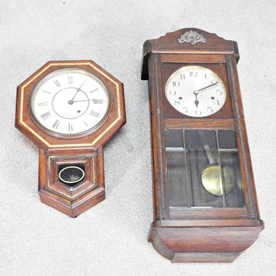 Lot 265 - A 19th century Seth Thomas wall clock,...