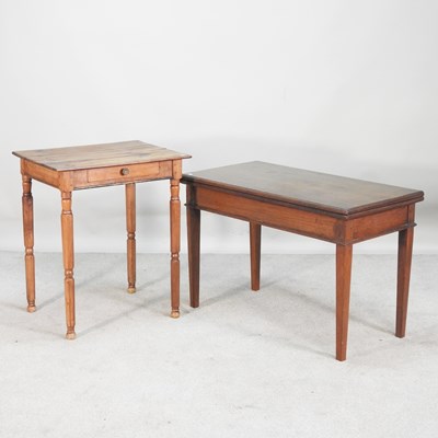 Lot 417 - A mahogany folding card table, together with a...