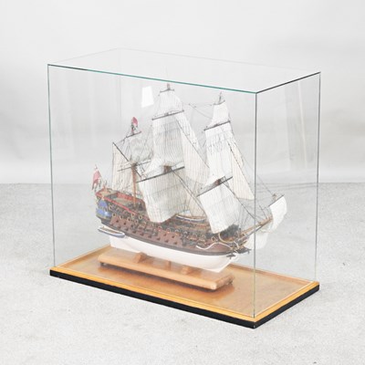 Lot 498 - A scratch built painted wooden model of a...