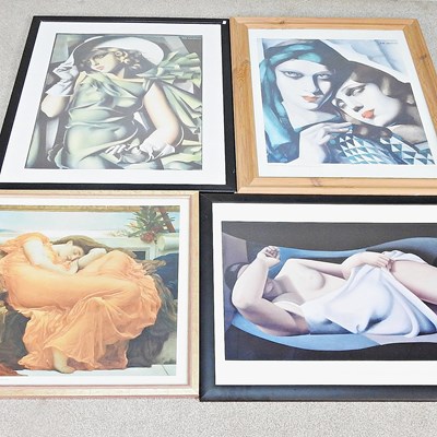 Lot 551 - A Tamara de Lempicka print, 72 x 54cm,...
