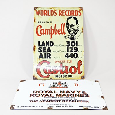 Lot 470 - An enamel sign and another (2)