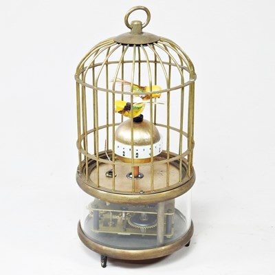 Lot 214 - A modern birdcage automaton clock