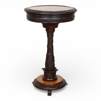 Lot 393 - A 19th century mahogany occasional table, on a...