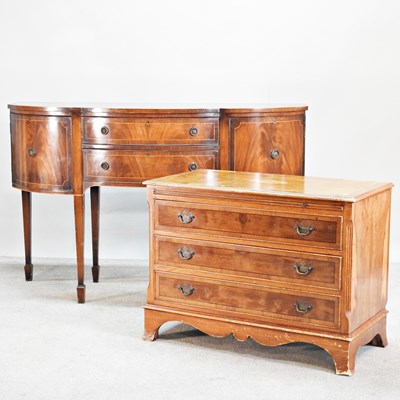 Lot 385 - A Regency style sideboard, together with an...