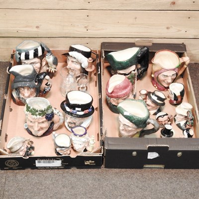 Lot 477 - A collection of Royal Doulton character jugs,...