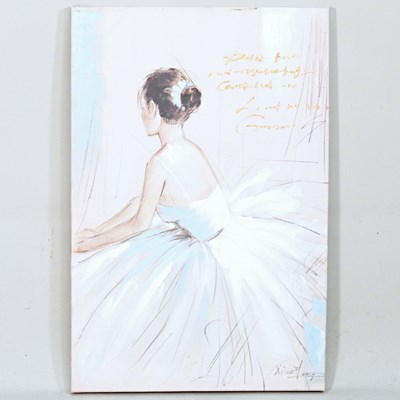 Lot 367 - X Yong, 20th century, a ballerina, oil on...