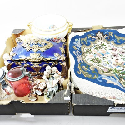 Lot 293 - A pair of Chippendale embroidery panels,...