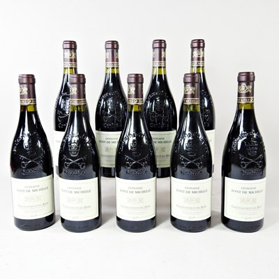 Lot 96 - Nine bottles of Domaine Font De Michelle,...