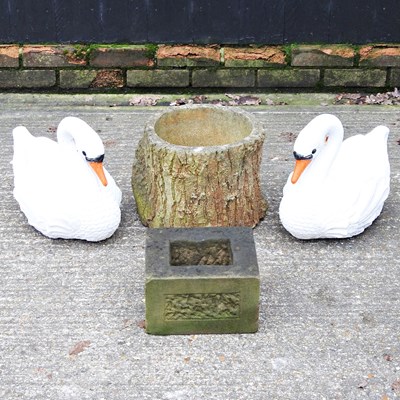 Lot 271 - A pair of garden planters, each in the form of...