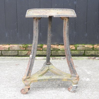 Lot 624 - A cast iron workshop stand, by Hatch London