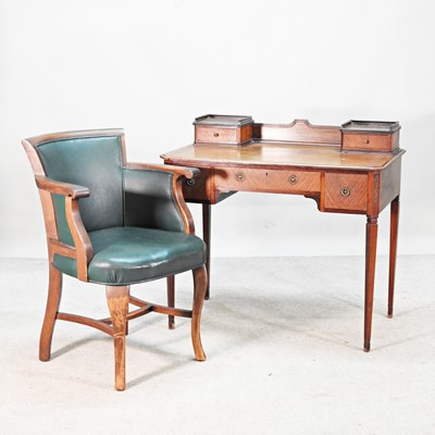 Lot 427 - A mid 20th century writing desk, together with...