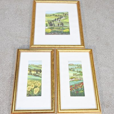 Lot 179 - Italian school, landscape of field and flowers,...