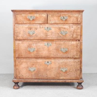 Lot 496 - An 18th century walnut and crossbanded chest...