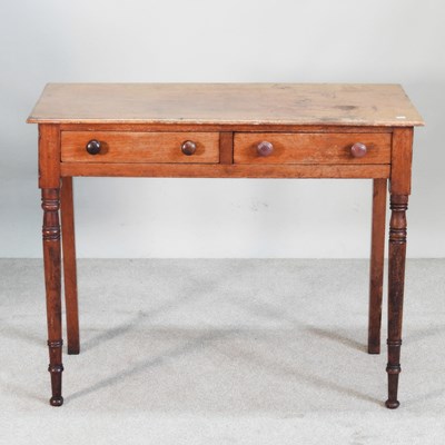 Lot 495 - A Victorian side table, containing two short...