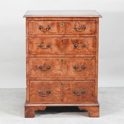 Lot 313 - An 18th century style walnut crossbanded chest,...
