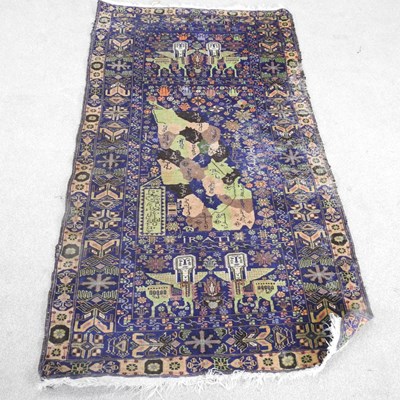Lot 508 - An Afghan Baluchi pictorial rug, decorated...