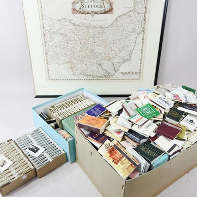 Lot 518 - A hand coloured map of Suffolk, 35 x 42cm,...