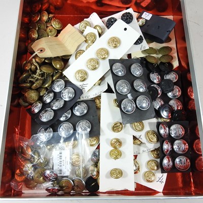 Lot 207 - A collection of military buttons, various...
