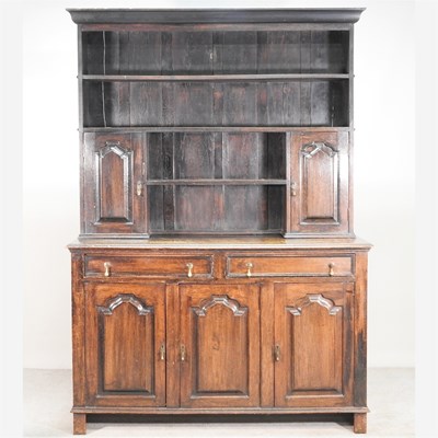 Lot 493 - An early 20th century oak dresser, with a...