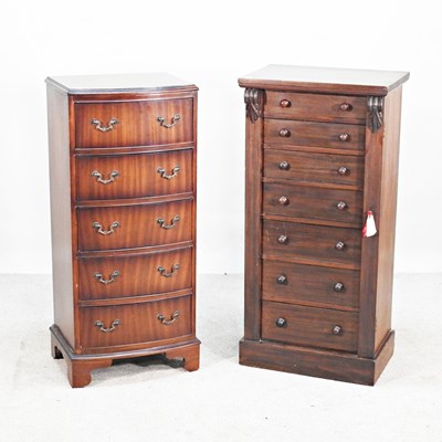 Lot 128 - A Victorian style wellington chest, on a...