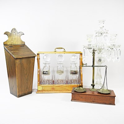 Lot 208 - A set of 19th century brass chemist's balance...