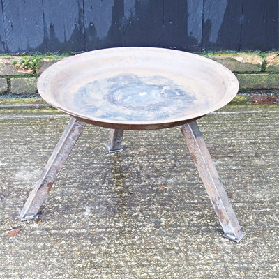 Lot 519 - A metal garden firepit, 56cm diameter
