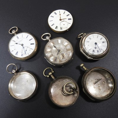 Lot 464 - A George III silver pair cased pocket watch,...