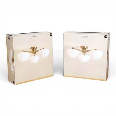 Lot 402 - A pair of Next Lambeth flush ceiling lights in...