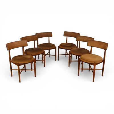 Lot 148 - A set of six G-Plan teak Fresco dining chairs.