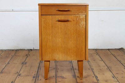 Lot 411 - A 1960s Lebus teak bedside table.