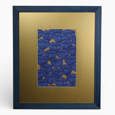 Lot 564 - Contemporary, Blue flowers, watercolour and...