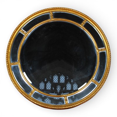 Lot 281 - A large Georgian style circular wall mirror